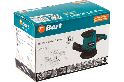 Шлифовальная орбитальная машина Bort BES-450 93723422