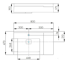 Раковина Акватон Сакура 80 см 1A71993KSK010