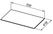 Столешница Allen Brau Liberty 75 см graphite, без отверстия 1.330011.G