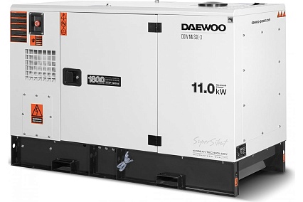 Дизельный генератор Daewoo с водяной системой охлаждения DDW 14 SSE-3