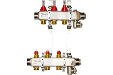 Комплект коллекторов Danfoss SSM-3F с расходомерами и кронштейнами 3 контура 088U0953
