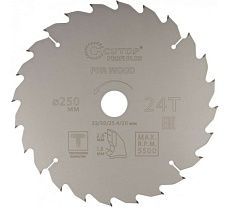 Диск пильный с тефлоновым покрытием по дереву Profi plus 250x1.8/2.6x32/30/25.4/20 мм, 24Т CUTOP 75-25024Т