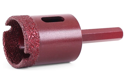 Коронка алмазная вакуумная по камню D32-10W-35L-Ш8 (32х35 мм; хвостовик HEX8 мм) Messer 06-36-032