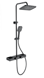 Душевая стойка Wonzon&Woghand Shelf WW-B3552-MB термостат, черный матовый