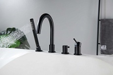 Смеситель на борт ванны Aquatek Европа AQ1348MB черный матовый
