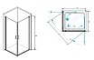 Душевой уголок RGW Leipzig LE-30 90x90, прозрачное