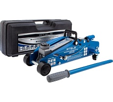 Гидравлический подкатной домкрат с фиксатором Stels SAFETY PIN 2.5 т, 140-385 мм, в кейсе 51132