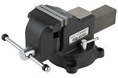 Профессиональные слесарные тиски Wiederkraft поворотные, с наковальней, 100 мм WDK-BV100