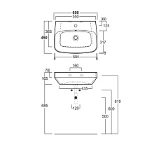 Раковина Simas Baden-Baden BB10bi*1 60 см