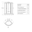 Душевая кабина Тритон Стандарт Мозаика А 100x100 ДН3, стекло аква