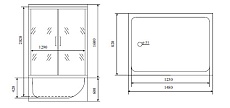 Душевая кабина Timo Lux TL-1505 82x148