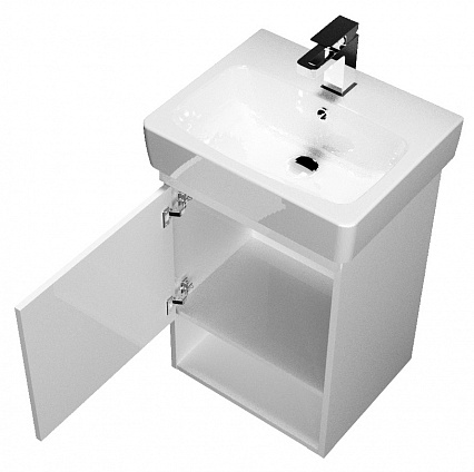 Мебель для ванной 1MarKa Tera 55 см белый глянец