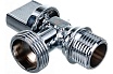 Шаровой угловой кран для бытовых приборов СТМ 1/2х3/4", ш/ш, c отражателем бабочка, хром CAMV1234