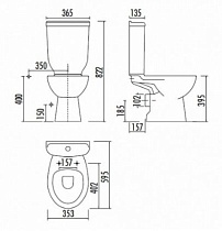 Чаша для унитаза Creavit Sedef SD315.01