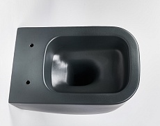 Подвесной унитаз с инсталляцией Valsir Winner S KIT VSBM 5486NEMT Slim P1, 4в1, кнопка черный матовый