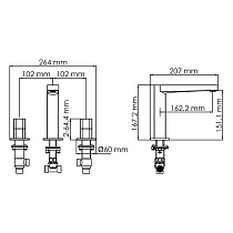 Смеситель для раковины WasserKRAFT Naab 8635, хром