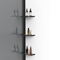 Душевая перегородка Vincea Walk-In VSW-1HWS900CGB 90x200 черный матовый, тонированное