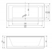 Акриловая ванна Cezares Plane 170x70 см