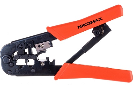 Обжимной инструмент, 2 гнезда, с храповиком Nikomax NMC-568R