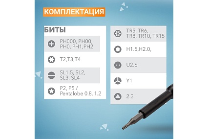 Набор отверток для точных работ Kranz RA-03, 25 предметов KR-12-4753