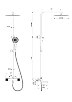 Душевая стойка Wonzon&Woghand WW-88739902-CR термостат, хром