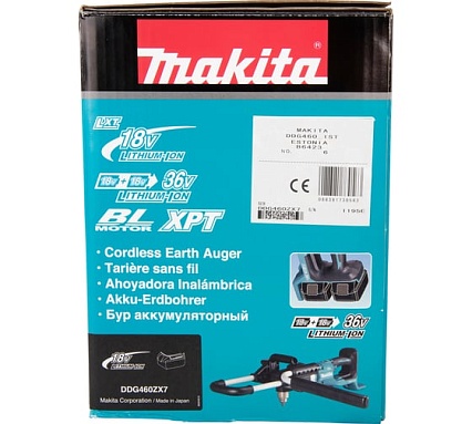 Аккумуляторный землебур Makita LXT BL 2х18 В DDG460ZX7