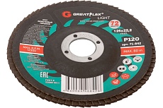 Круг лепестковый торцевой Light 72 лепестка, 125x22.2 мм, P120 Greatflex 71-842
