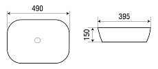 Раковина WeltWasser Elbach M2143 BBG 49 см черный/зеленый