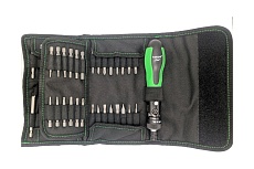 Отвертка с трещоточным механизмом со сменными наконечниками HAUPA FlexBAG 104020