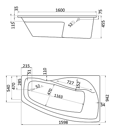 Фронтальная панель Santek Майорка XL 160x95 L/R