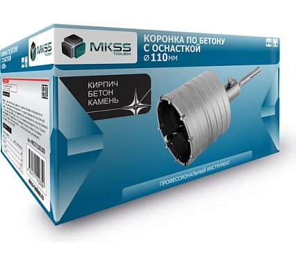 Твердосплавная коронка по бетону MKSS Toolbox MK2711 SDS plus 110мм MKSS MK27110110