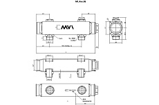 Коллектор MVI из нержавеющей стали, м\ц 100мм, 1&quot;x1/2&quot;, 4 выхода (пара) ML.404.06