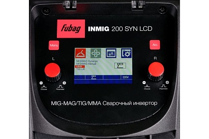 Сварочный полуавтомат инвертор Fubag INMIG 200 SYN LCD 38430 с горелой FB 250 3 м 38443 38430.2