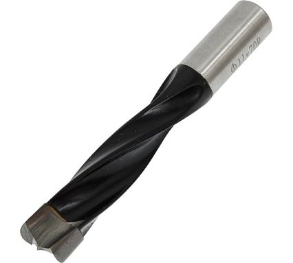 Сверло присадочное усиленное "глухое" (11x70 мм; S=10x20 мм; RH) ROTIS 412.1170R