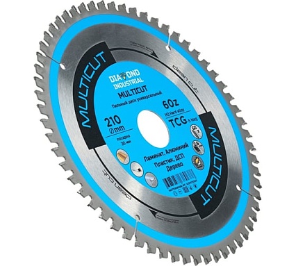 Диск пильный по мультиматериалам Multicut 210x30 мм, Z=60 TCG Diamond Industrial DIDM210Z60