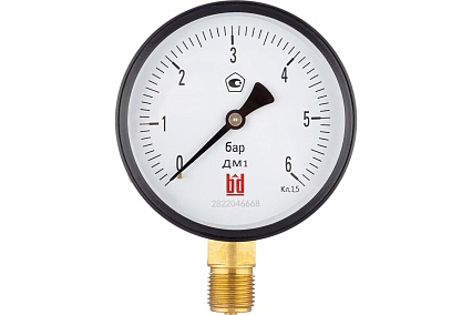Манометр ДМ 1 Т2 100 Р (0-6) бар, кл.1.5, G1/2" BD 1151100018