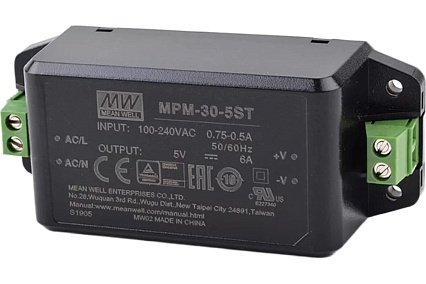 Медицинский источник питания Mean Well MPM-30-5ST AC-DC Т02831967