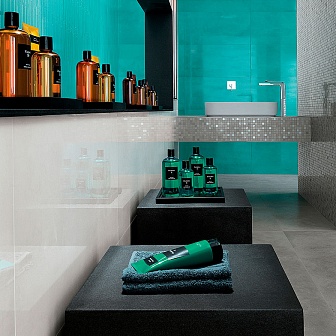Мозаика Atlas Concorde Dwell Turquoise Mosaico L 30,5x26 см, 9DLT