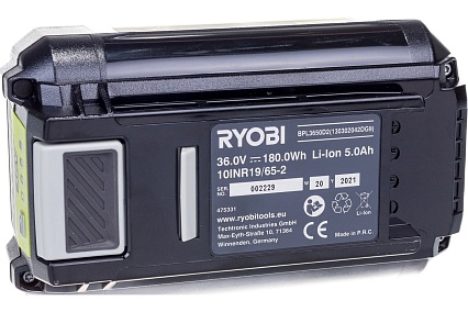 Аккумуляторная батарея (36В; 5.0 Ач; Lithium+) BPL3650D2 Ryobi 5133004387
