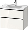 Тумба с раковиной Duravit D-Neo 80 см White High Gloss Decor