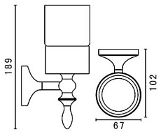 Держатель для стакана Art&Max Bohemia AM-E-4268-Br бронза