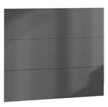 Фасад напольной тумбы Marka One Mix 100 см для 3 ящ Push, МДФ, силк графит