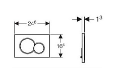 Кнопка смыва Geberit Sigma 01 115.770.KA.5 глянцевый хром/матовый хром