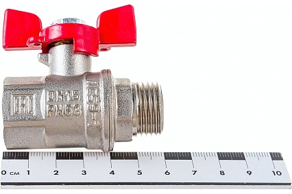 Шаровой кран Valfex PREMIUM для воды, 1/2" ВР/НР, бабочка VF.218.NB1.012.PREMIUM