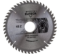 Диск пильный по дереву (160х32/30 мм; 1.8 мм; 48Z) Elitech 1820.055000