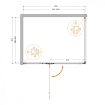 Душевой уголок Cezares Liner 120x90 прозрачный, хром LINER-AH-1-120/90-C-Cr-L