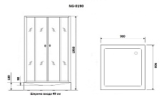 Душевой уголок Niagara Nova NG-0190-14 90x90 прозрачный, черный