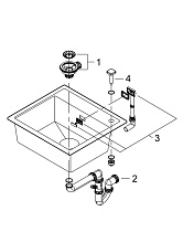 Кухонная мойка Grohe K700U 31651AT0 56 см серый гранит