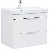 Мебель для ванной Aquanet Ирис new 70 см, 2 ящика, белый глянец
