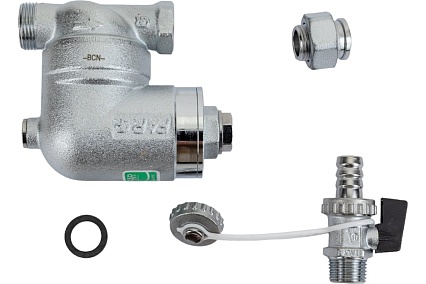 Фильтр FAR 100 мкм, под манометр, Max: 95 C, 25 бар, 1/2" ВР-НР FA 39A5 12100